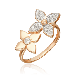 Women's ring with zirconia 