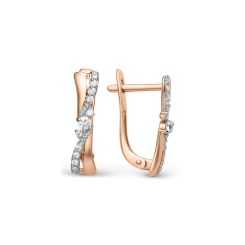 Earrings with zirconia 