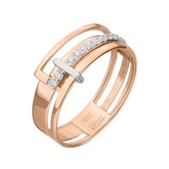 Women's ring with zirconia 