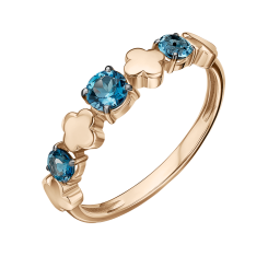Women's ring with topazes 