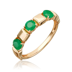 Damenring mit grünen Smaragden 