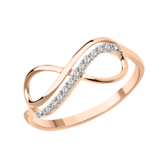 Damenring Unendlichkeit mit Zirkonia 19,5 mm (61)