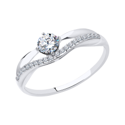 Women's ring with zirconia 
