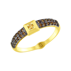 Women's ring with zirconia 