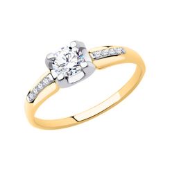 Women's ring with zirconia 