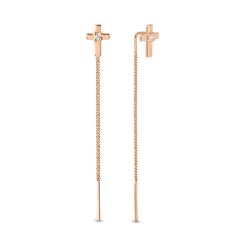 Ohrhänger als Durchzieher mit Zirkonia 