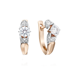 Earrings with zirconia 