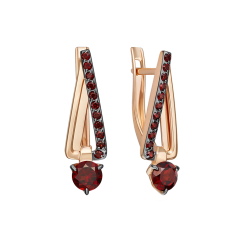 Earrings with garnets 