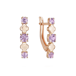 Earrings with amethysts 