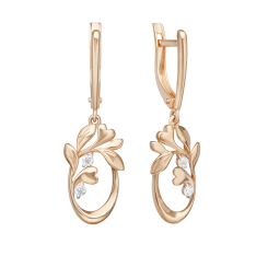 Earrings with zirconia 