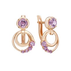 Earrings with amethysts 