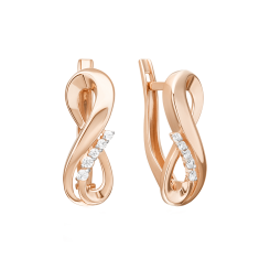 Earrings with zirconia 