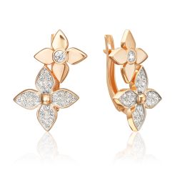 Earrings with zirconia 