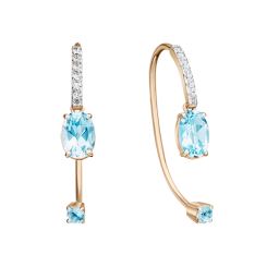 Earrings with topaz 