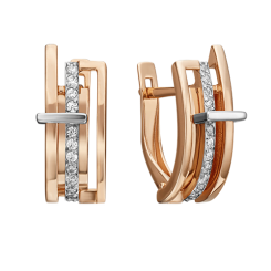 Earrings with zirconia 