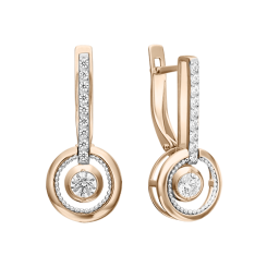 Earrings with zirconia 