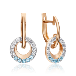 Earrings with topazes 