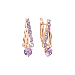 Earrings with amethyst 