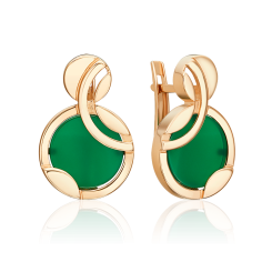 Ohrhänger mit grünem Achat 