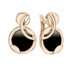 Earrings with onyx 