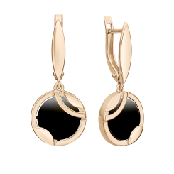 Earrings with onyx 
