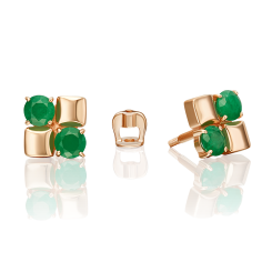 Ohrstecker mit grünen Smaragden 
