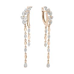 Серьги с фианитами 