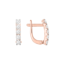 Серьги с фианитами 