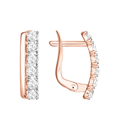 Earrings with zirconia 