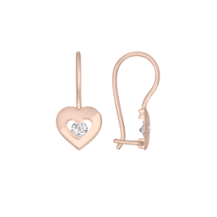 Ohrhänge - Herz mit Zirkonia 