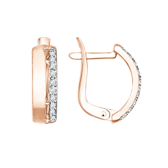 Earrings with zirconia 