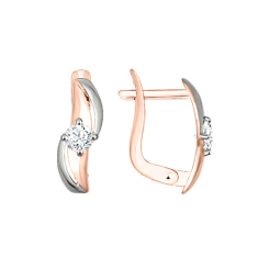 Earrings with zirconia 