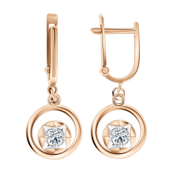 Earrings with zirconia 
