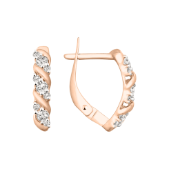 Earrings with zirconia 