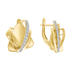 Earrings with zirconia 