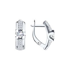 Earrings with zirconia 