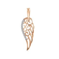 Anhänger Flügel mit Zirkonia 