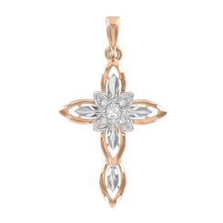 Anhänger – Kreuz mit Zirkonia 