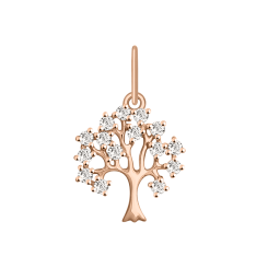 Anhänger Baum mit Zirkonia 