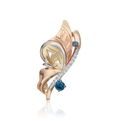 Брошь с топазами 