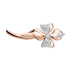 Brosche mit Zirkonia 