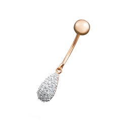 Bauchpiercing mit Zirkonia 