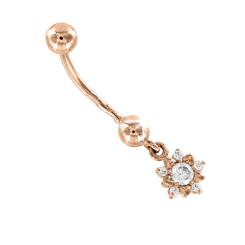 Пирсинг с фианитами 