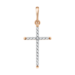 Подвеска - крест с фианитами 
