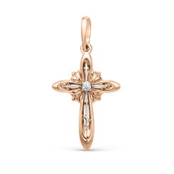 Anhänger – Kreuz mit Zirkonia 