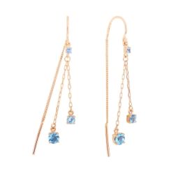 Earrings with topaz 