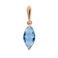Pendant with blue topaz 
