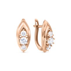 Earrings with zirconia 