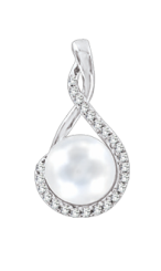 Anhänger mit Perle und Zirkonia 