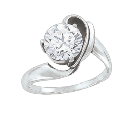 Женское кольцо с фианитом 